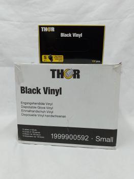 Preview: Einweghandschuhe Thor Black Vinyl 1000 Stück  Gr.S